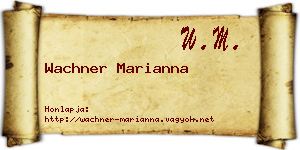 Wachner Marianna névjegykártya